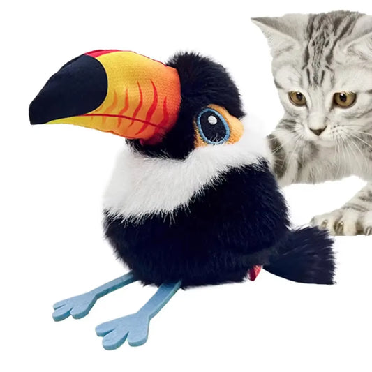 Exciting Interactive Flapping Bird Cat Toy - USB Rechargeable Plush for Indoor Kittens