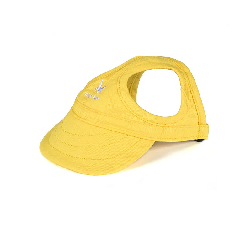 Stylish Adjustable Baseball Hat for Dogs - Perfect Sun Protection with Ear Holes for Outdoor Adventures