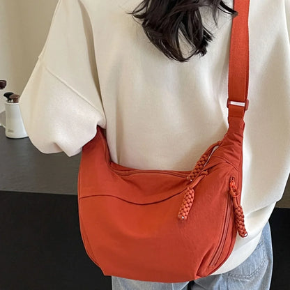 Stylish Canvas Dumpling Bag - Lightweight, Large Capacity Crossbody Shoulder Bag for Everyday Adventures