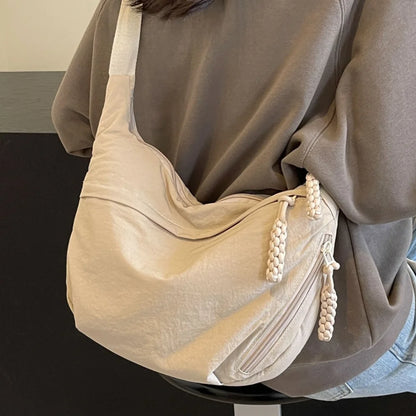 Stylish Canvas Dumpling Bag - Lightweight, Large Capacity Crossbody Shoulder Bag for Everyday Adventures