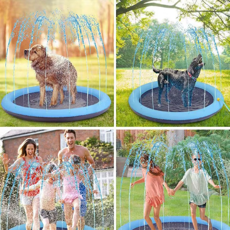 Keep Your Pets Cool This Summer with Our Inflatable Water Sprinkler Pad - Perfect for Outdoor Fun!