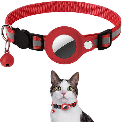 Revolutionary Cat AirTag Holder Collar - Breakaway Safety, Reflective Strips & Waterproof Design for Ultimate Pet Tracking!