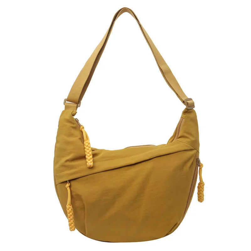 Stylish Canvas Dumpling Bag - Lightweight, Large Capacity Crossbody Shoulder Bag for Everyday Adventures