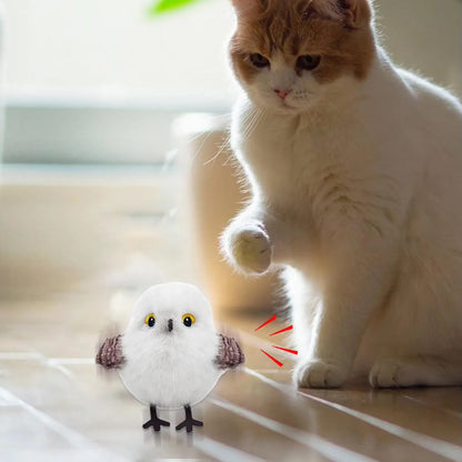 Exciting Interactive Flapping Bird Cat Toy - USB Rechargeable Plush for Indoor Kittens
