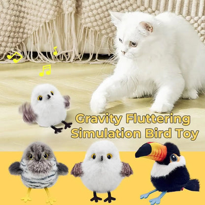 Exciting Interactive Flapping Bird Cat Toy - USB Rechargeable Plush for Indoor Kittens