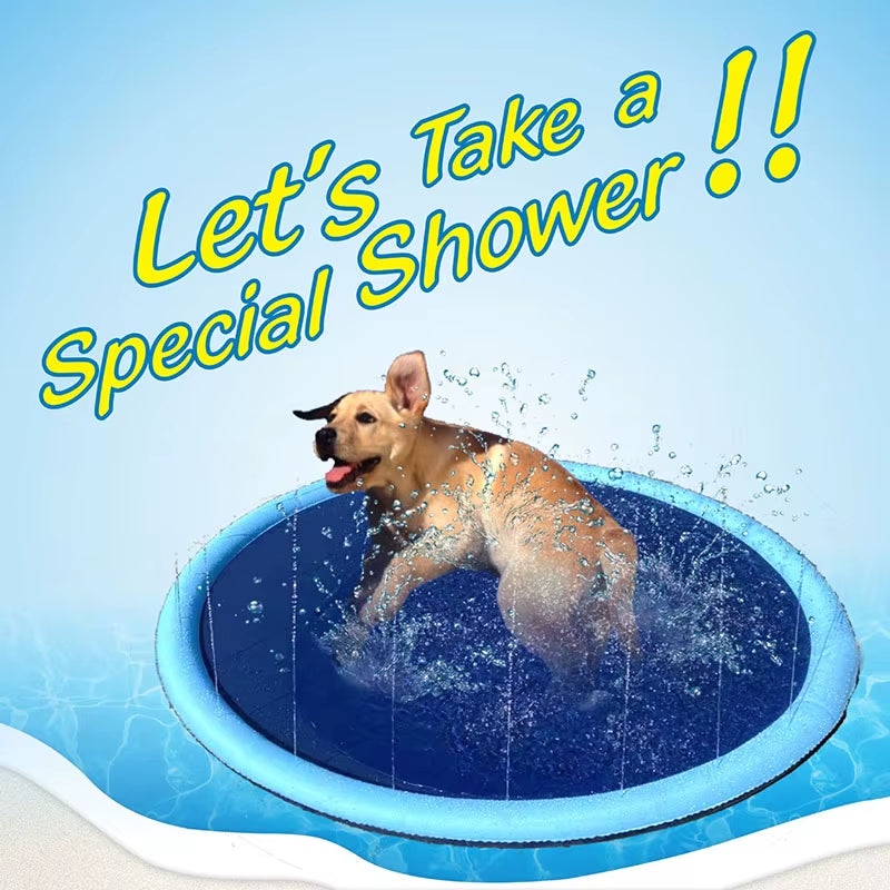 Keep Your Pets Cool This Summer with Our Inflatable Water Sprinkler Pad - Perfect for Outdoor Fun!