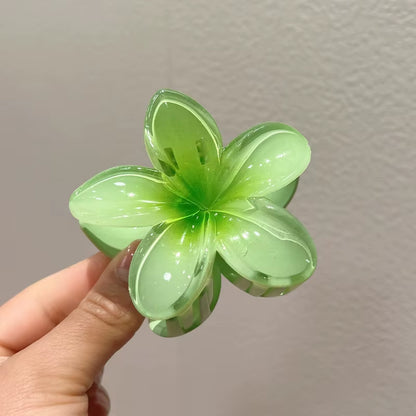 Elevate Your Style with Our New Hawaiian Gradient Flower Hair Clips - Perfect for Beach Vacations!
