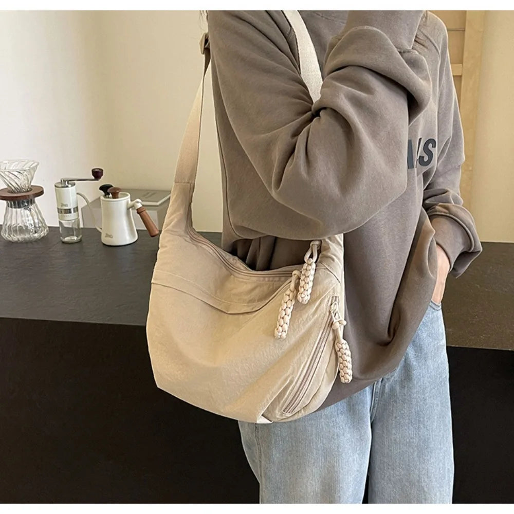 Stylish Canvas Dumpling Bag - Lightweight, Large Capacity Crossbody Shoulder Bag for Everyday Adventures