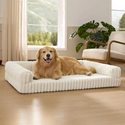 Ultimate Comfort for Your Large Dog: Bedsure Comfyfleece Orthopedic Waterproof Memory Foam Bed with Cozy Bolster and Washable Cover