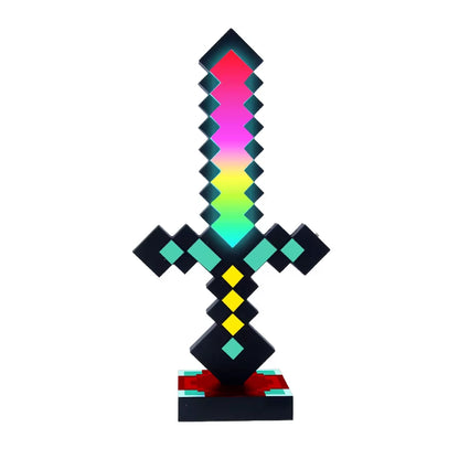 Illuminate Your Style with the Luminous Diamond Sword Key Chain - A Two-in-One Nightlight and Toy Gift!