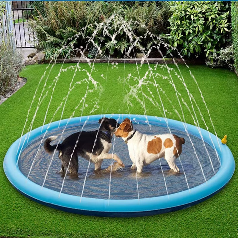 Keep Your Pets Cool This Summer with Our Inflatable Water Sprinkler Pad - Perfect for Outdoor Fun!