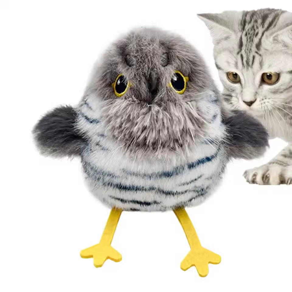 Exciting Interactive Flapping Bird Cat Toy - USB Rechargeable Plush for Indoor Kittens