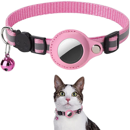 Revolutionary Cat AirTag Holder Collar - Breakaway Safety, Reflective Strips & Waterproof Design for Ultimate Pet Tracking!