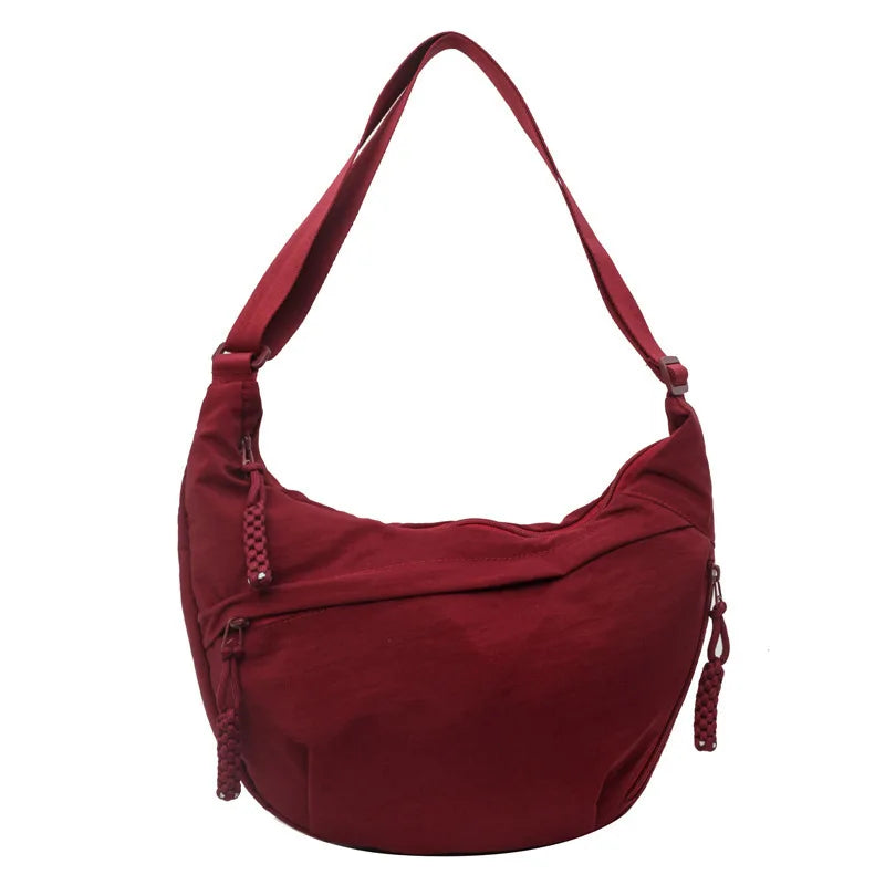 Stylish Canvas Dumpling Bag - Lightweight, Large Capacity Crossbody Shoulder Bag for Everyday Adventures