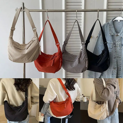 Stylish Canvas Dumpling Bag - Lightweight, Large Capacity Crossbody Shoulder Bag for Everyday Adventures