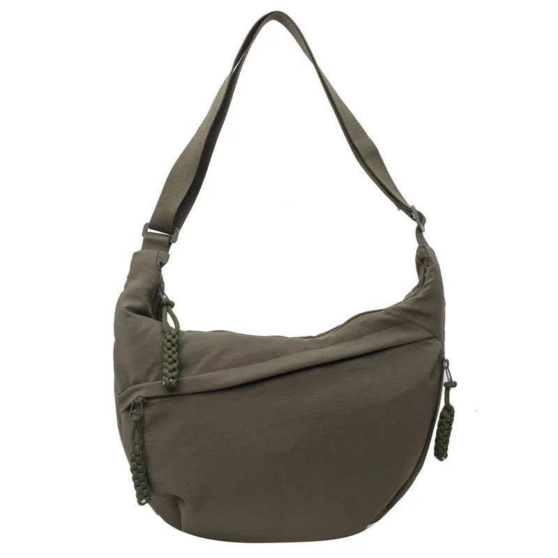 Stylish Canvas Dumpling Bag - Lightweight, Large Capacity Crossbody Shoulder Bag for Everyday Adventures