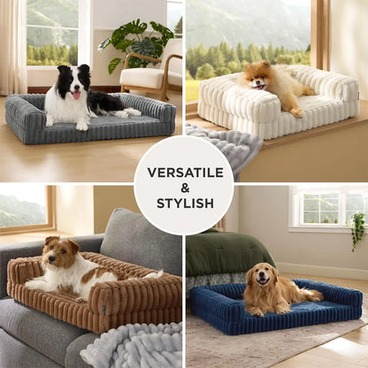 Ultimate Comfort for Your Large Dog: Bedsure Comfyfleece Orthopedic Waterproof Memory Foam Bed with Cozy Bolster and Washable Cover