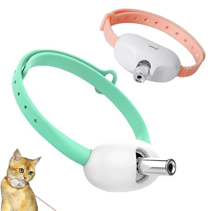 Interactive Rechargeable Laser Cat Collar - Auto Teasing Toy for Happy, Stress-Free Kittens
