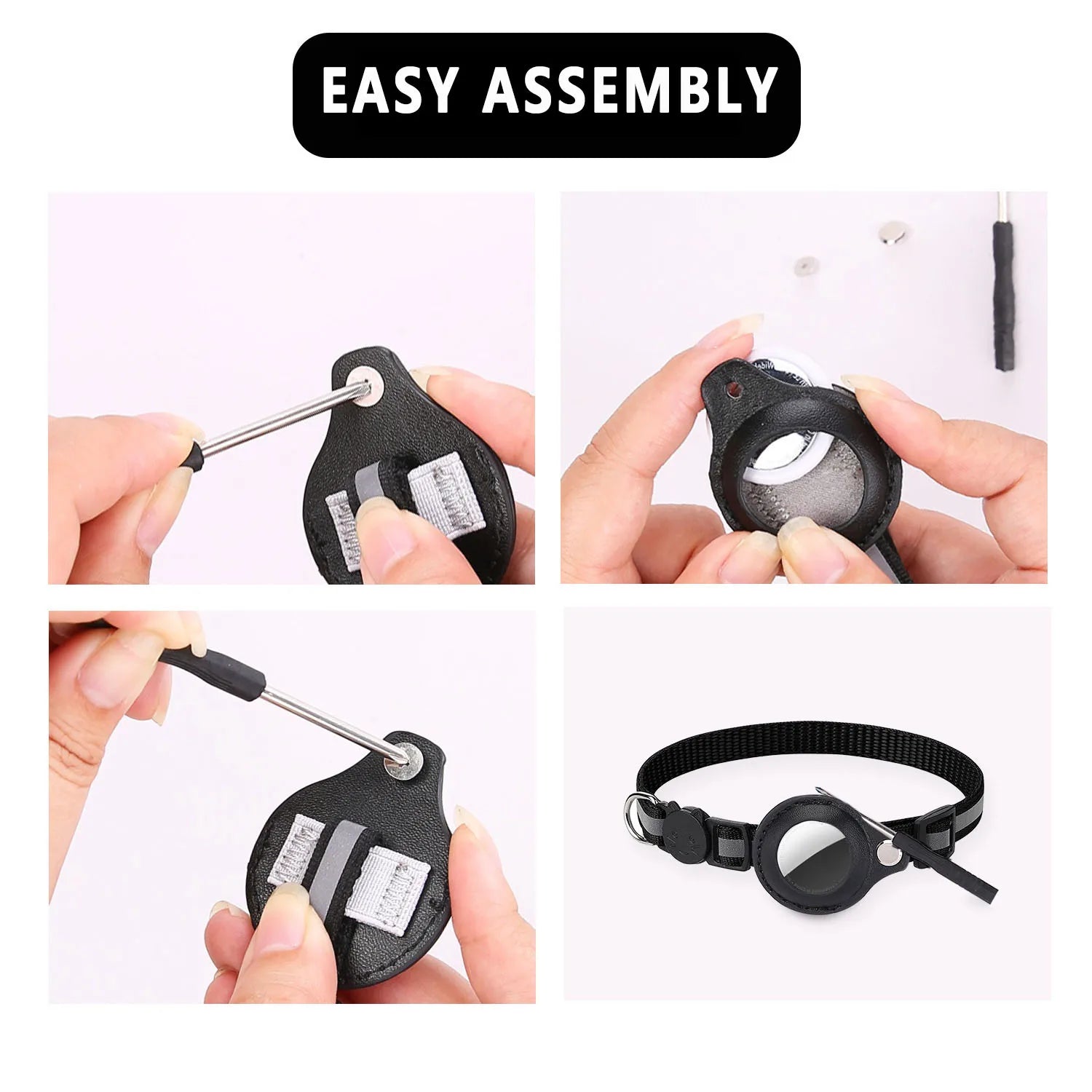 Revolutionary Cat AirTag Holder Collar - Breakaway Safety, Reflective Strips & Waterproof Design for Ultimate Pet Tracking!