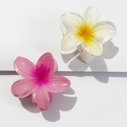 Elevate Your Style with Our New Hawaiian Gradient Flower Hair Clips - Perfect for Beach Vacations!