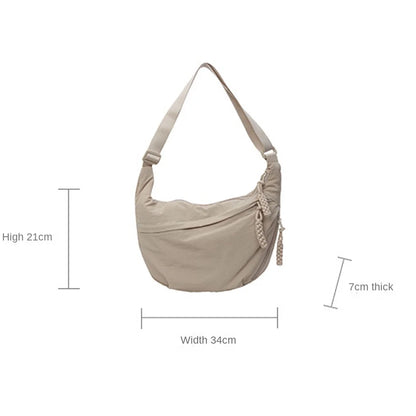 Stylish Canvas Dumpling Bag - Lightweight, Large Capacity Crossbody Shoulder Bag for Everyday Adventures